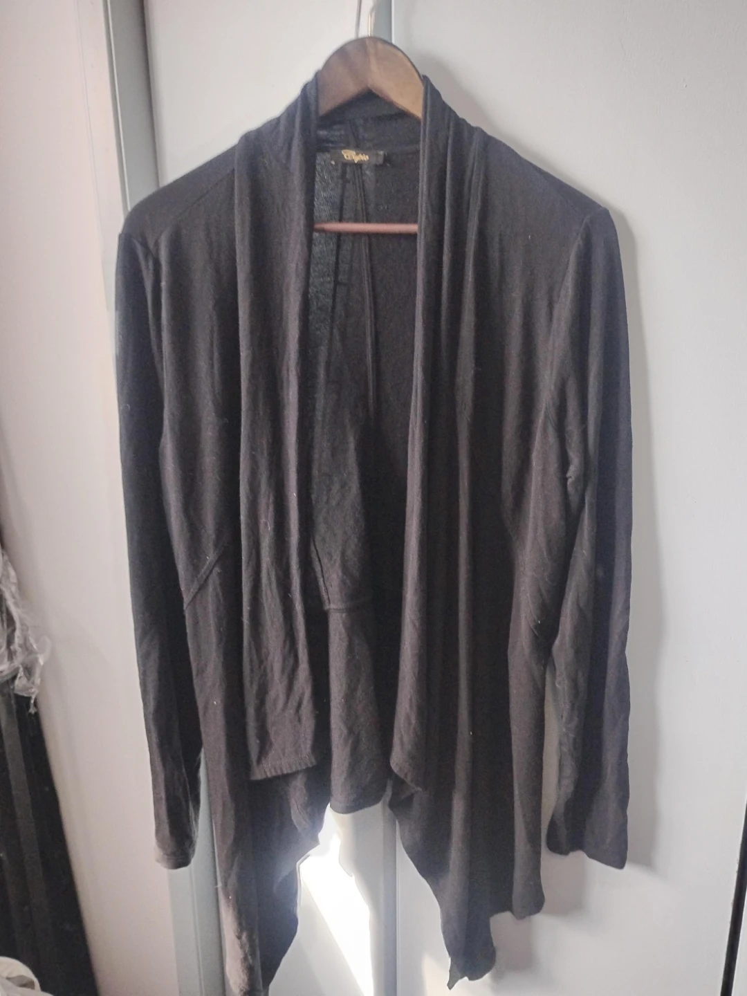 Black Waterfall Cardigan