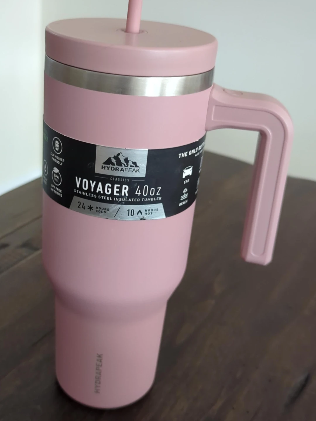 Hydrapeak Voyager 40oz Stainless Steel Insulated Tumbler - Pink