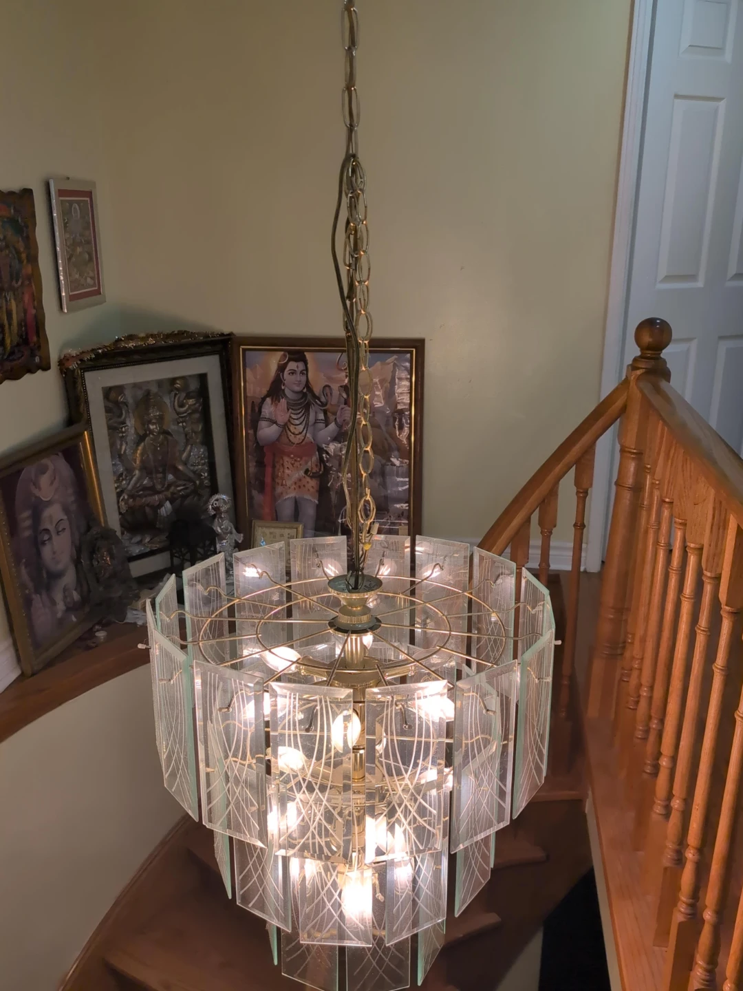 Tiered Glass Chandelier