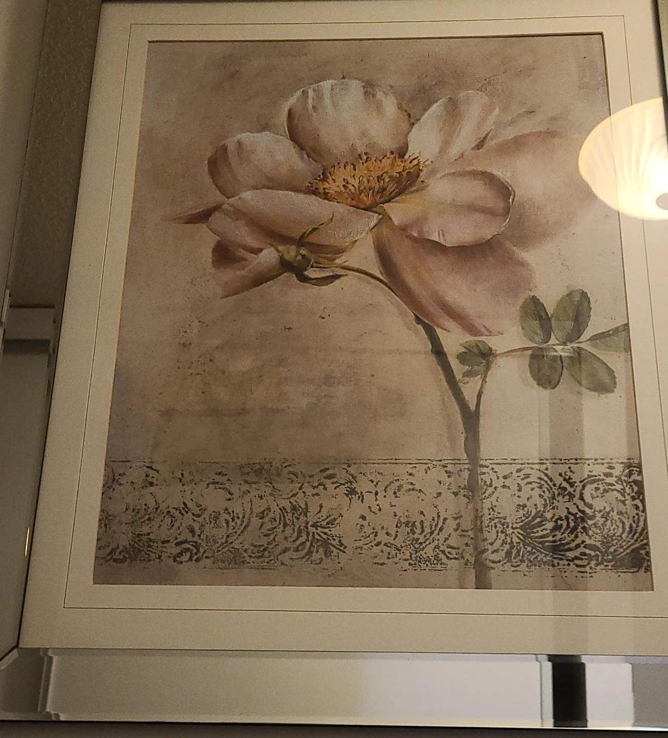 Framed Watercolour Flower Wall Art