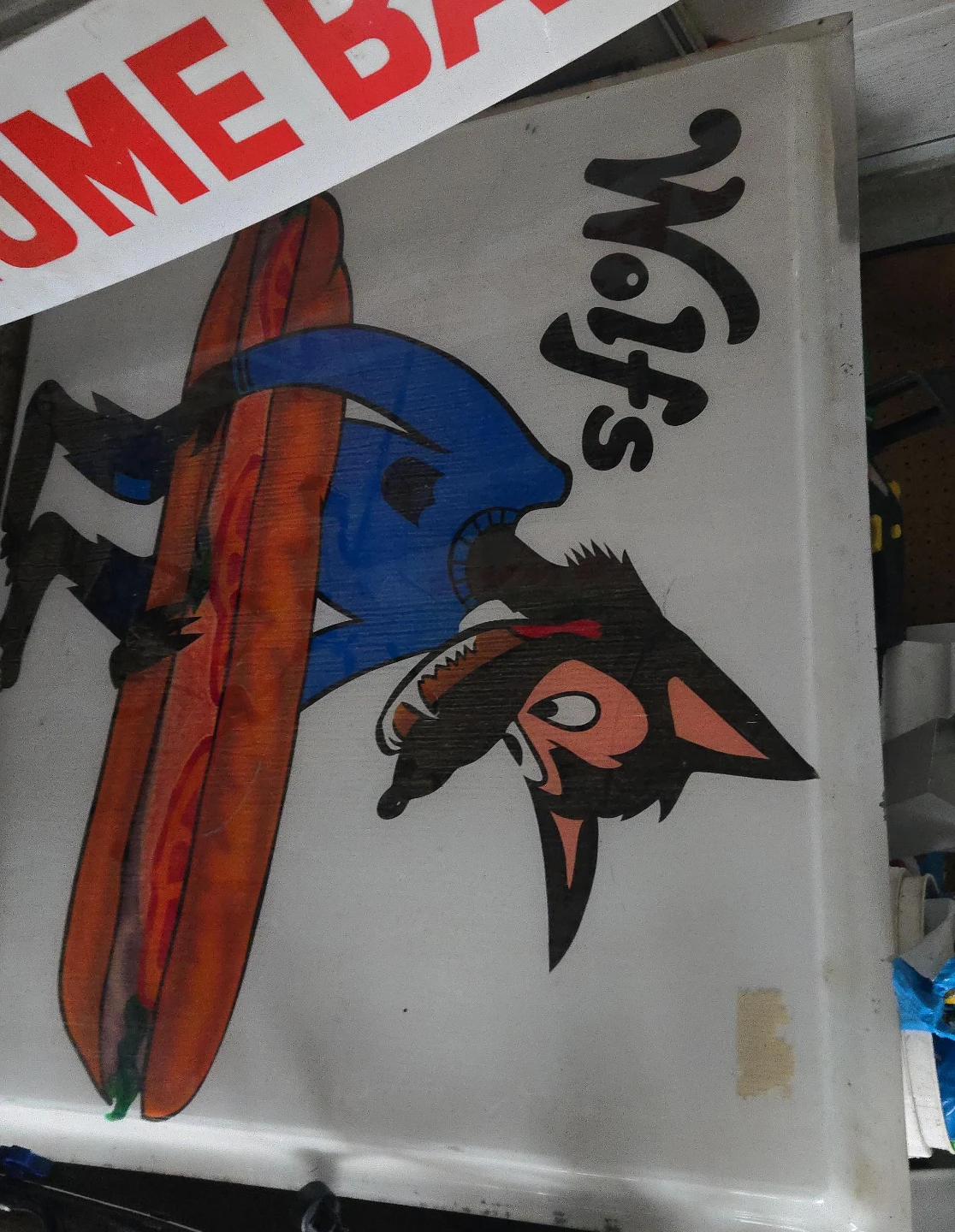 Wolf's Vintage Style Sign