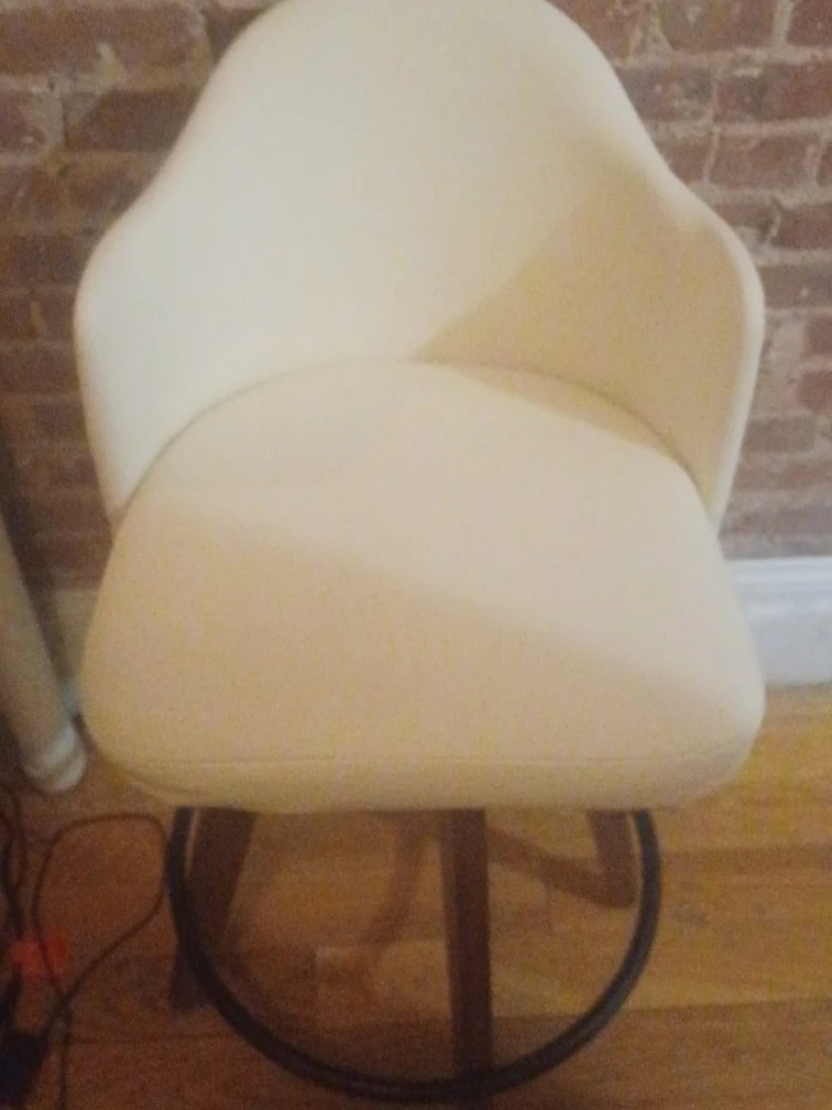 Cream Swivel Bar Stool