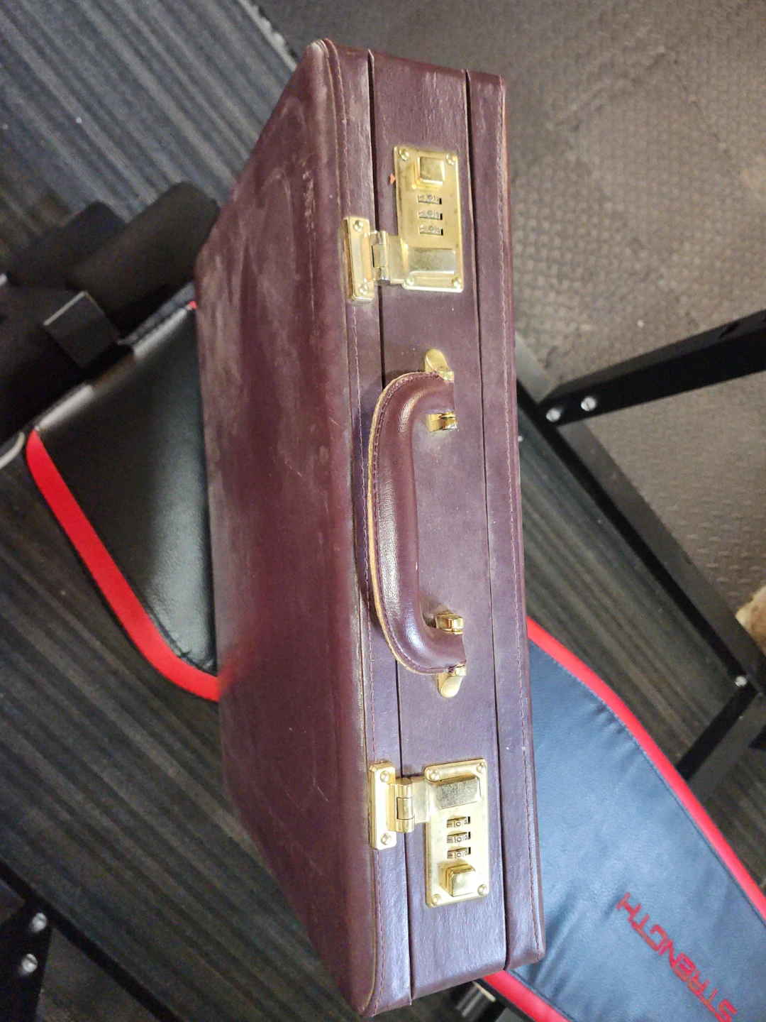 Brown Briefcase with Combination Locks