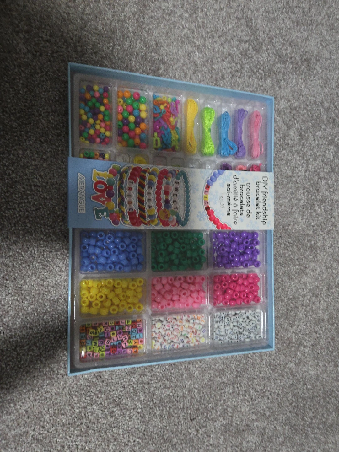 DIY Friendship Bracelet Kit with Beads and String