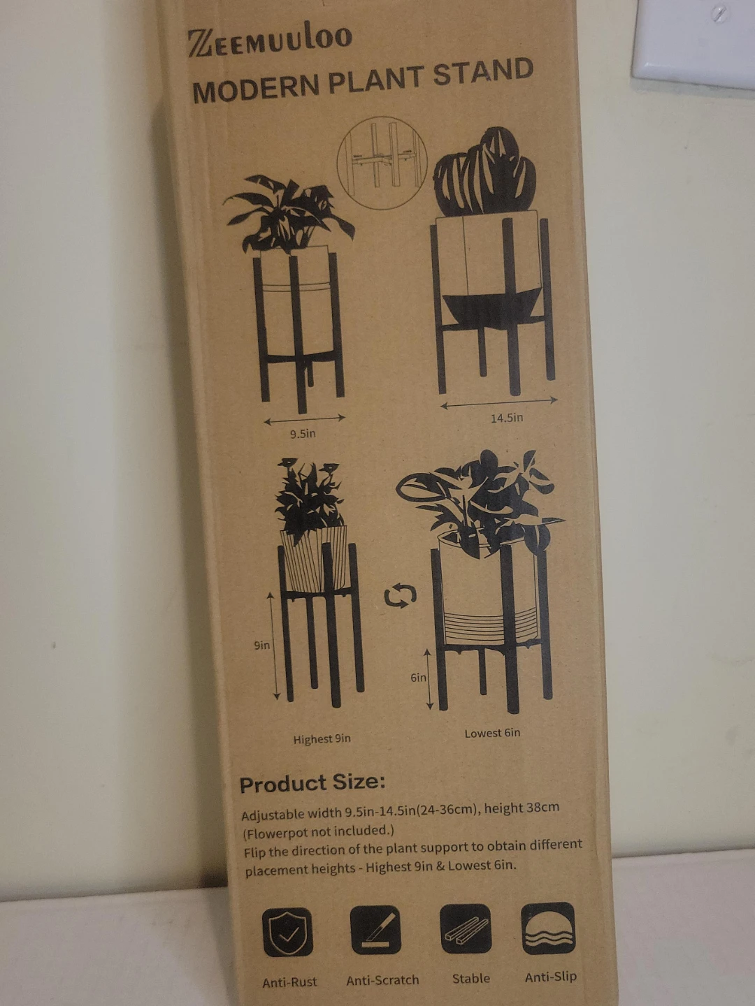 ZEEMULOO Modern Adjustable Plant Stand