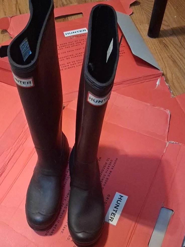 Hunter Women's Original Tall Rubber Boots Black Size 6M/7F - photo 5