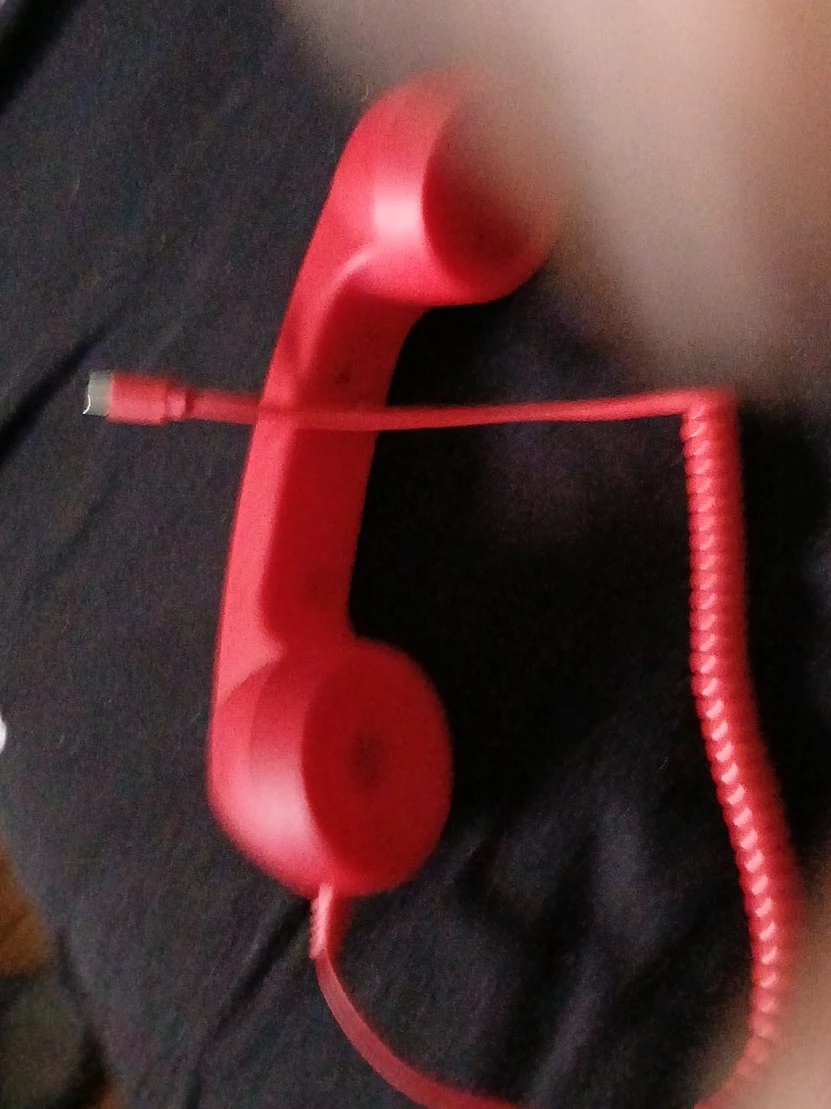 Red Retro Handset for Smartphone