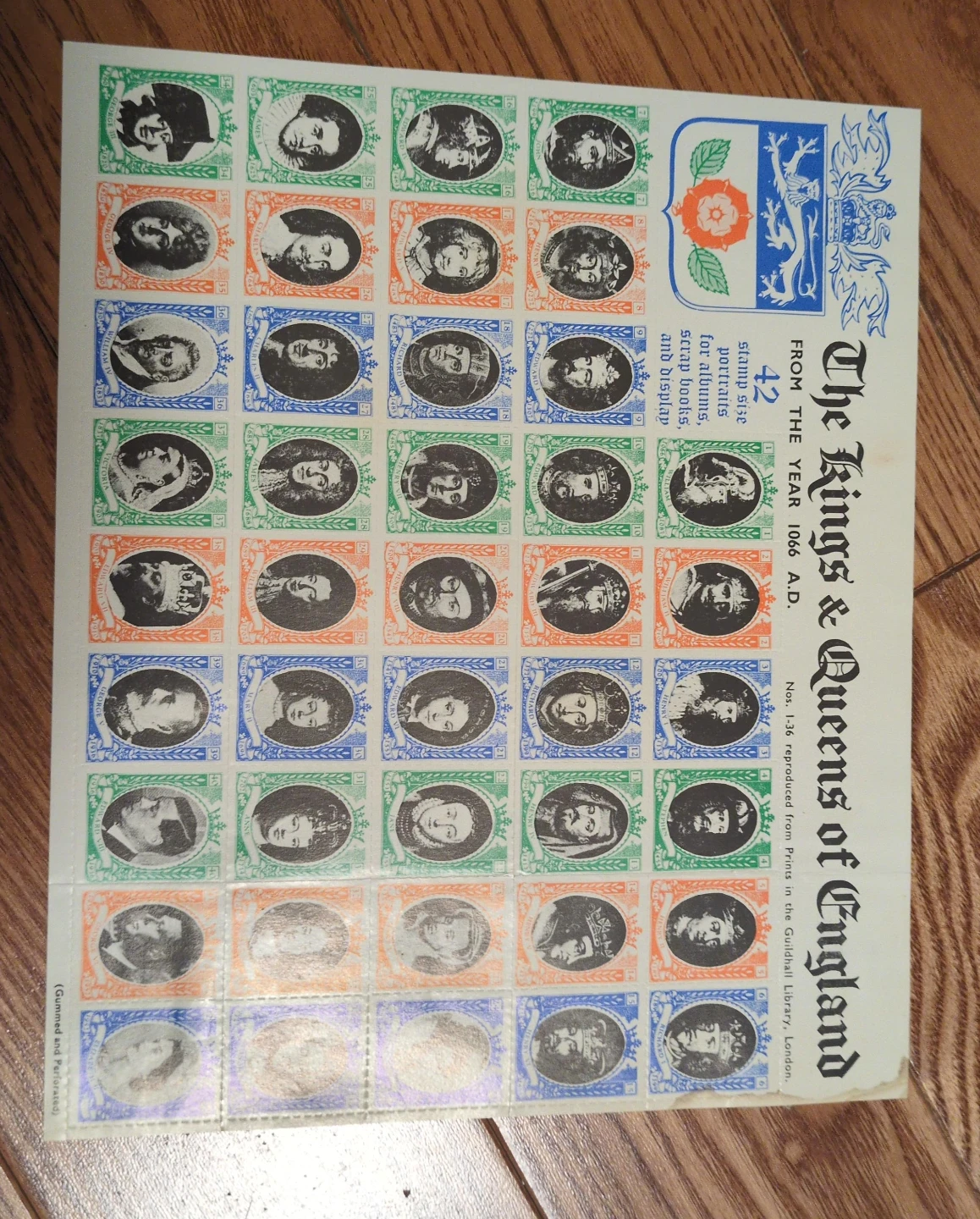 The Kings & Queens of England Stamp Portraits