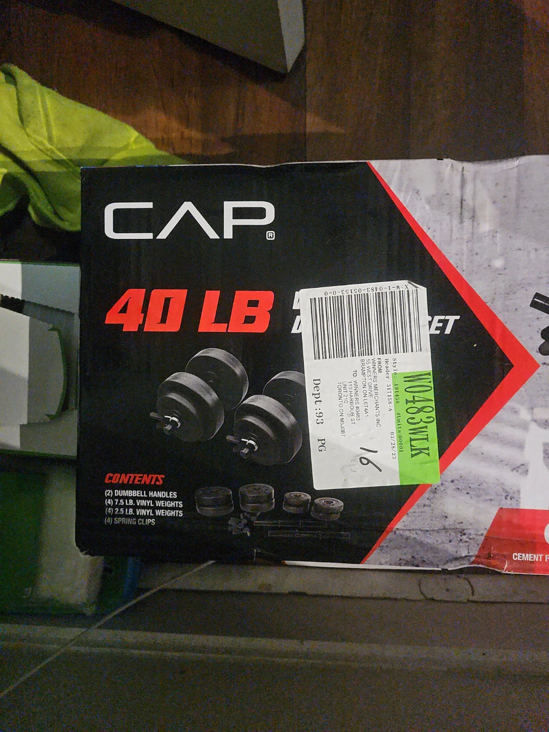 CAP 40 LB Vinyl Dumbbell Set - photo 3