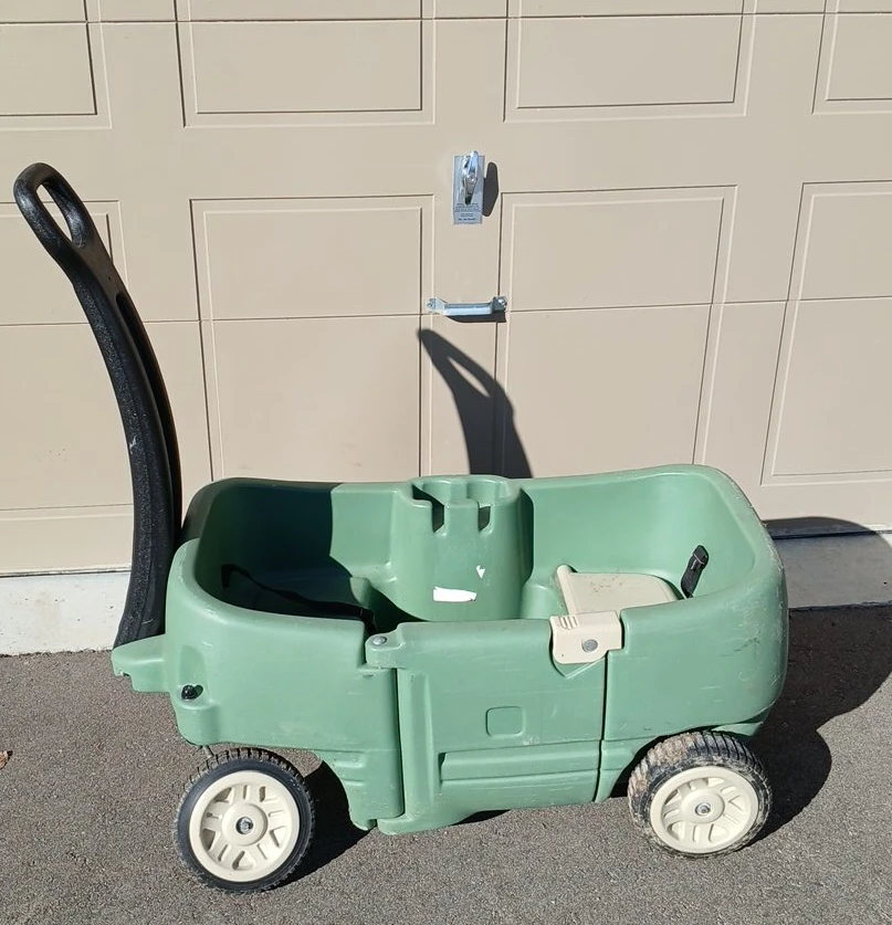 Green Plastic Wagon