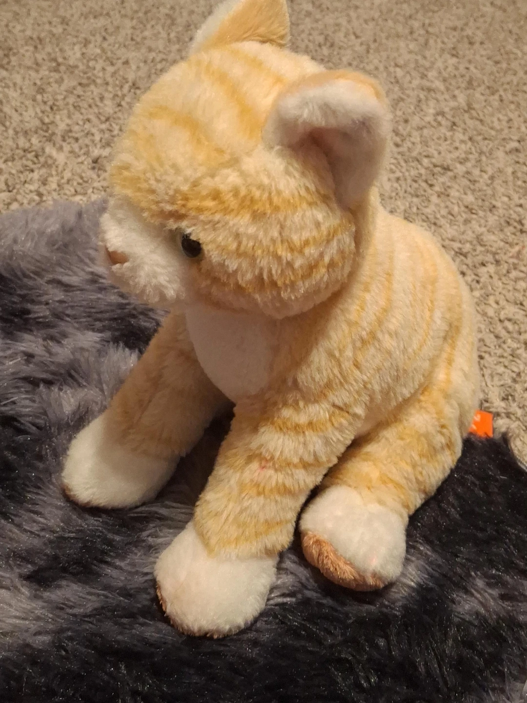 Plush Orange Tabby Cat Stuffed Animal