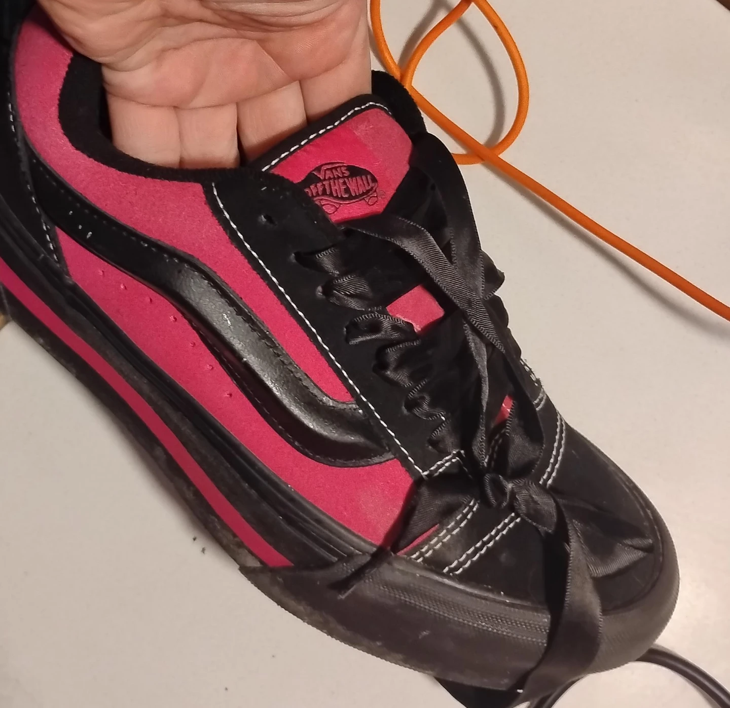 Vans Off The Wall Pink and Black Sneakers