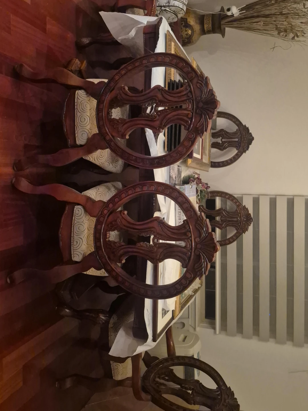 Wooden Dining Chairs with Upholstered Seats