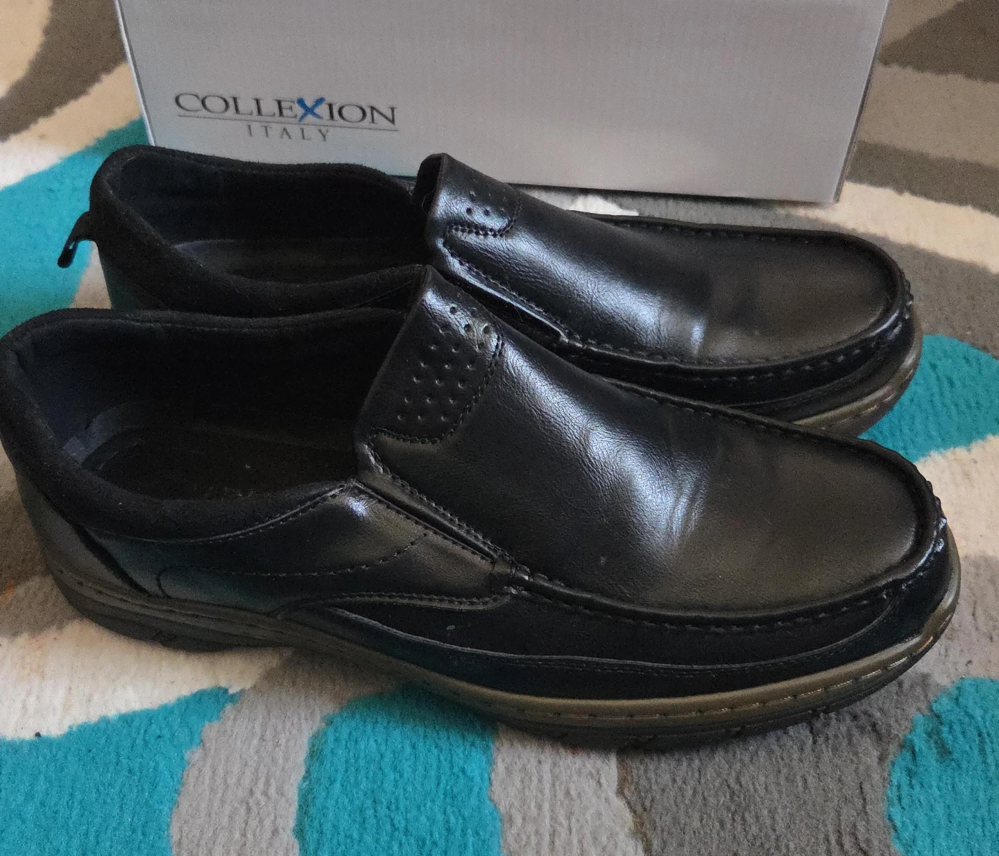 COLLEXION ITALY Black Loafer Shoes