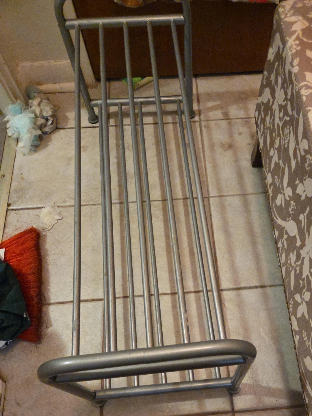 Silver Metal Clothes Rack