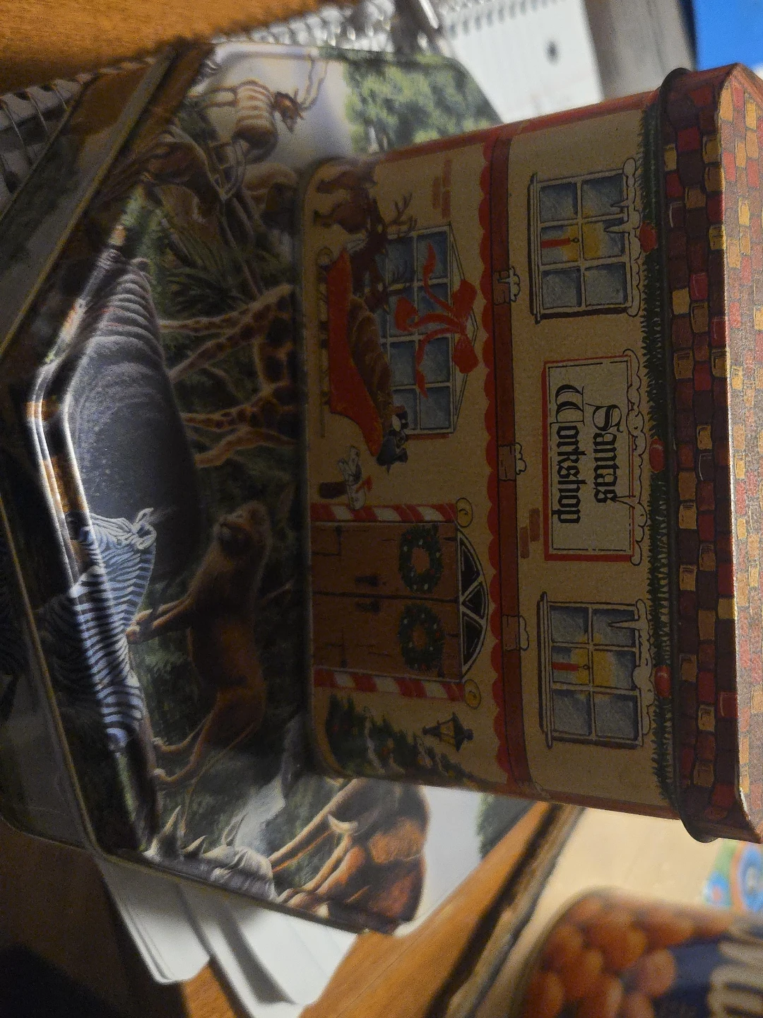 Santa's Workshop Tin