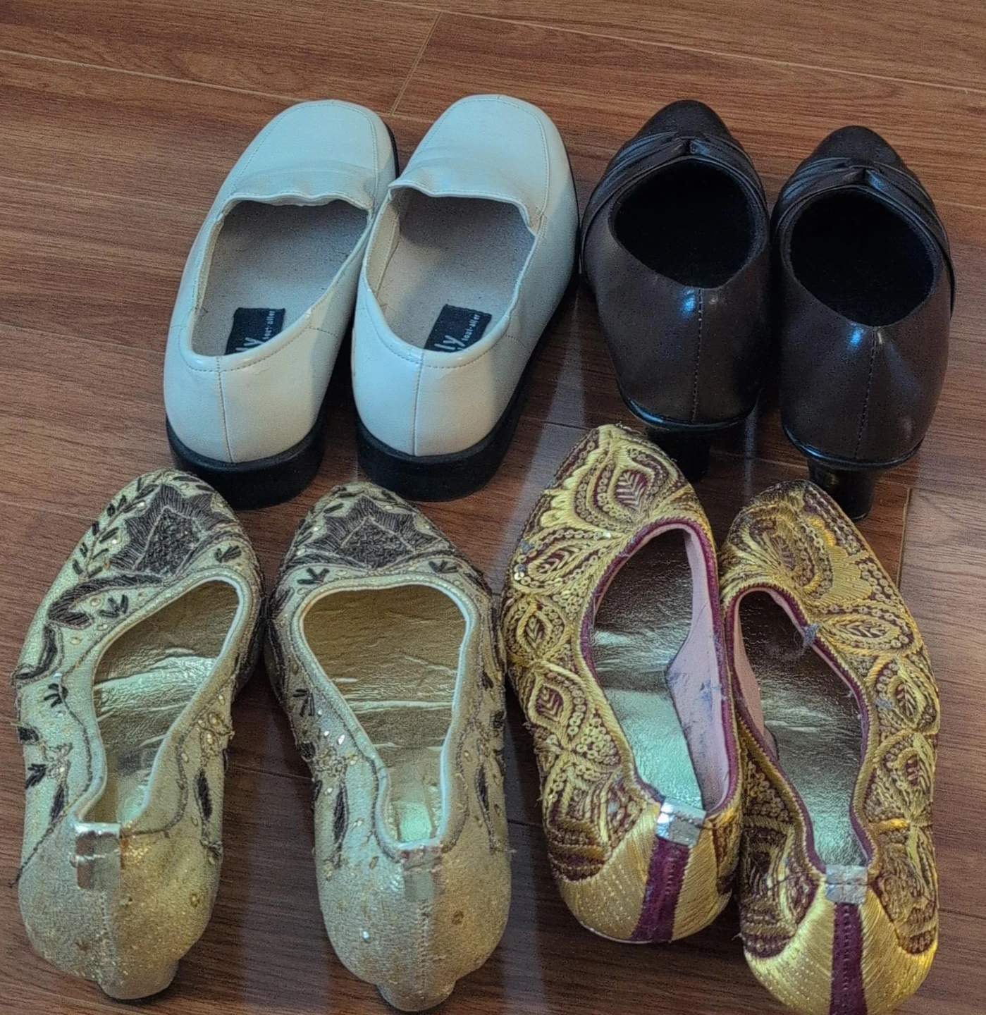 Women's Shoes Lot - Loafers, Heels & Embroidered Flats
