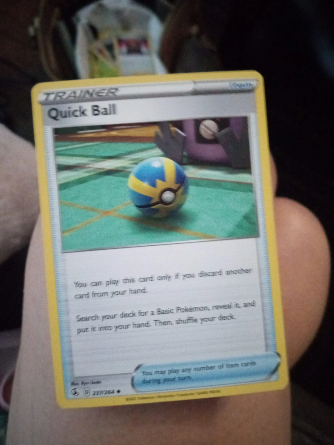 Pokémon TCG Quick Ball Trainer Card