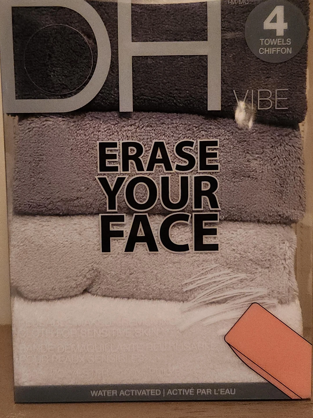 DH VIBE "Erase Your Face" Makeup Remover Cloths (4 Pack)