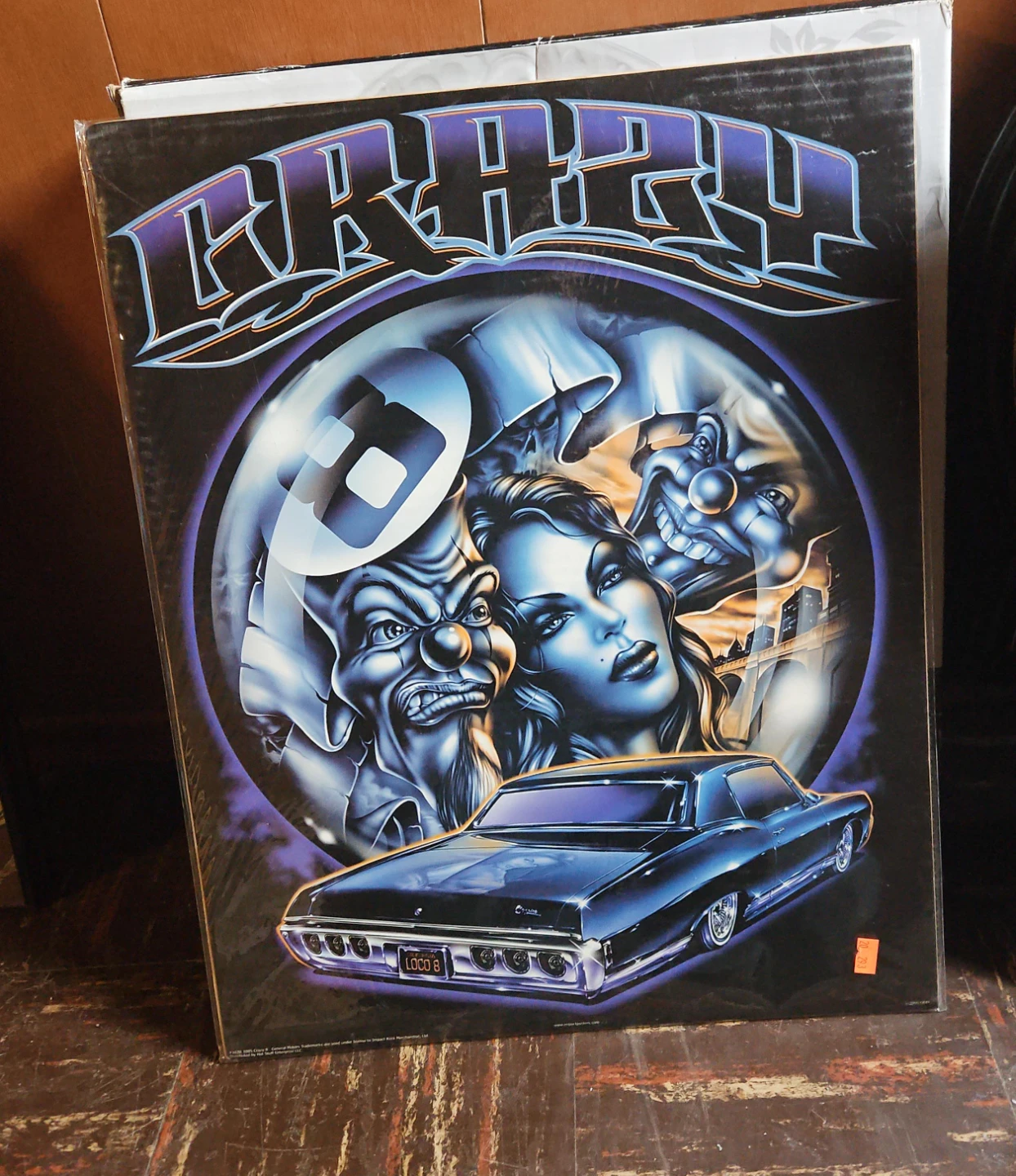 Crazy 8s "Loco 8" Poster with Classic Car