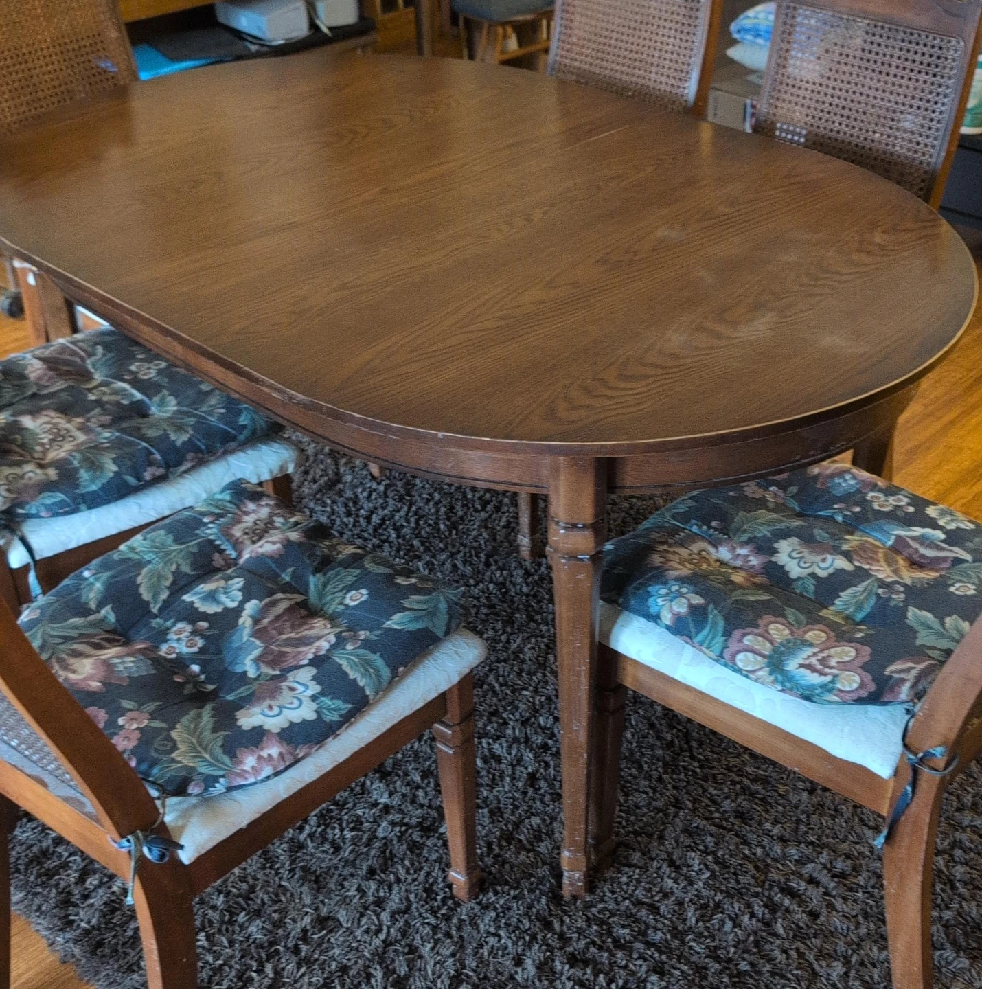 Wooden Dining Table with 4 Chairs
