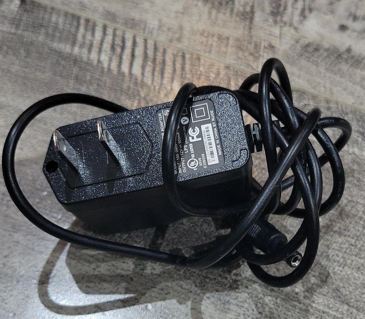 AC Adapter 12V 500mA Power Supply