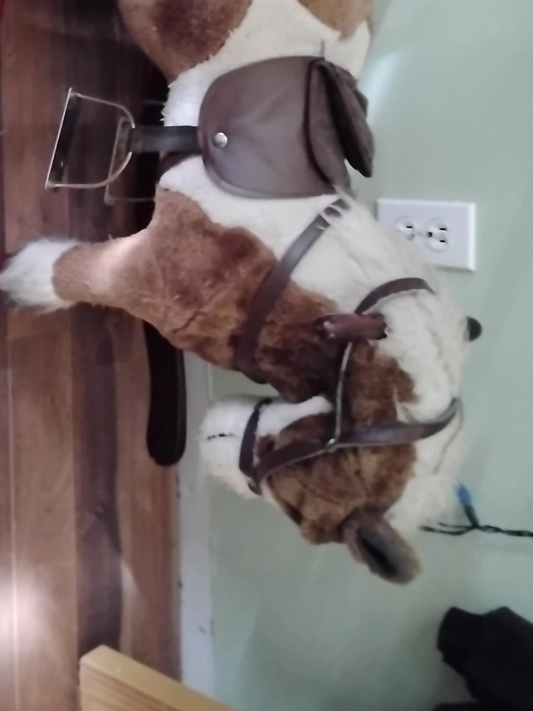 Plush Rocking Horse with Saddle and Stirrups