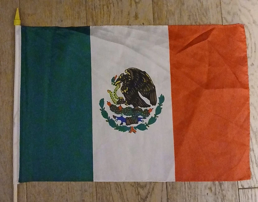 Mexican Flag with Pole