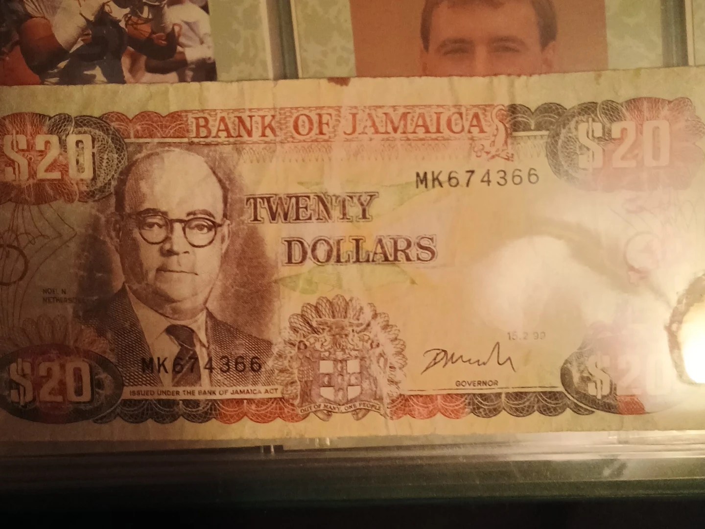 $20 Bank of Jamaica Twenty Dollars Banknote