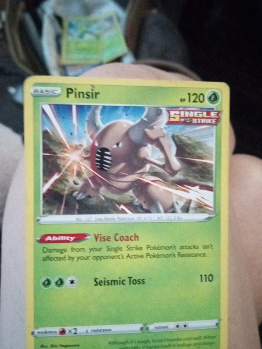 Pokémon TCG Pinsir Single Strike Basic Card