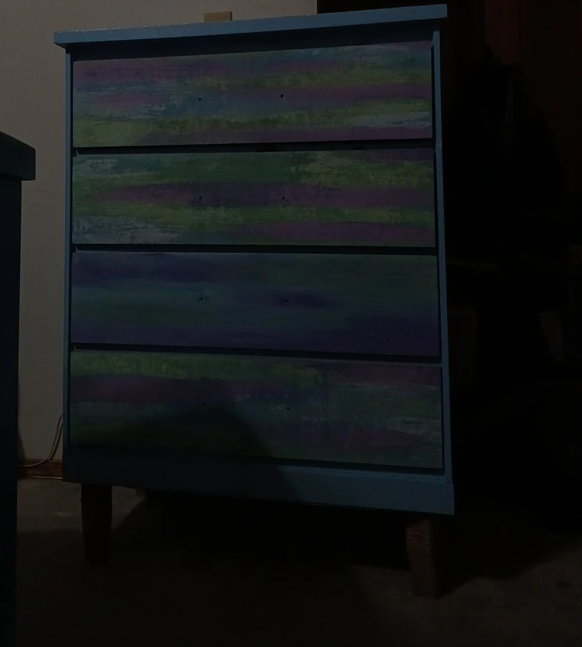 Four-Drawer Dresser with Painted Front