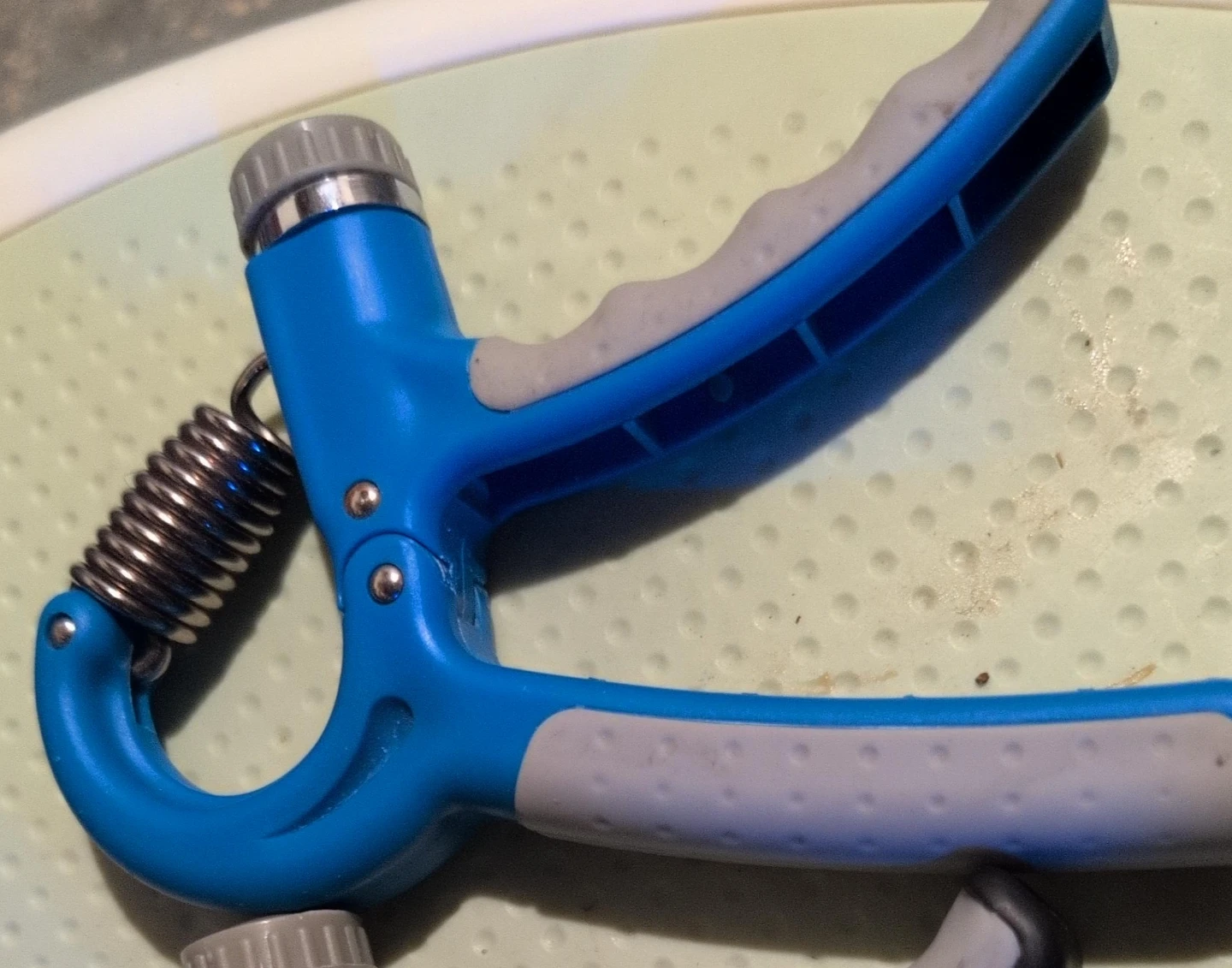 Blue and Grey Hand Gripper Exerciser