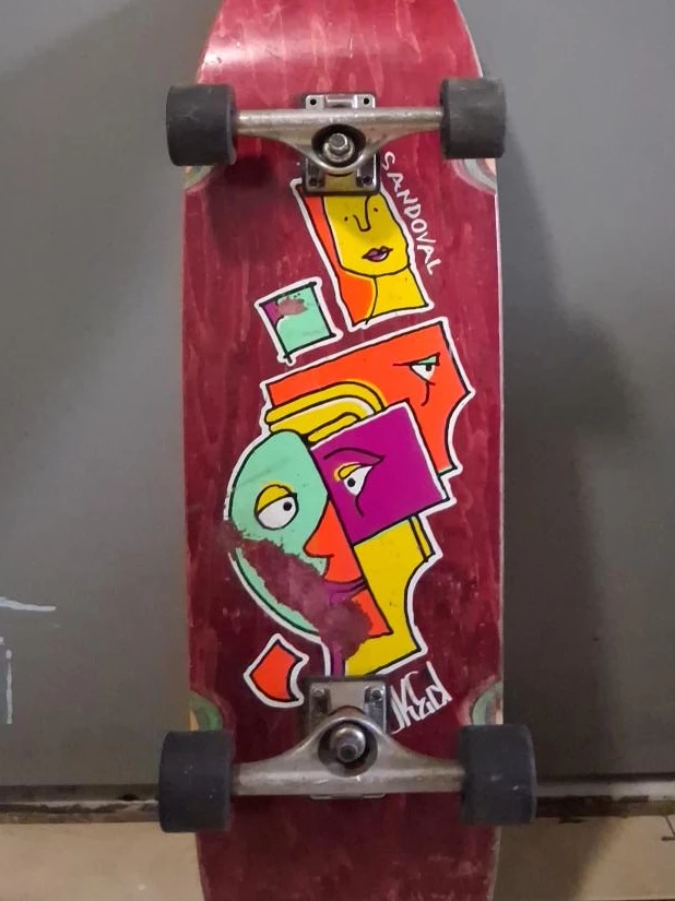 Sandoval Skateboard Deck with Abstract Art