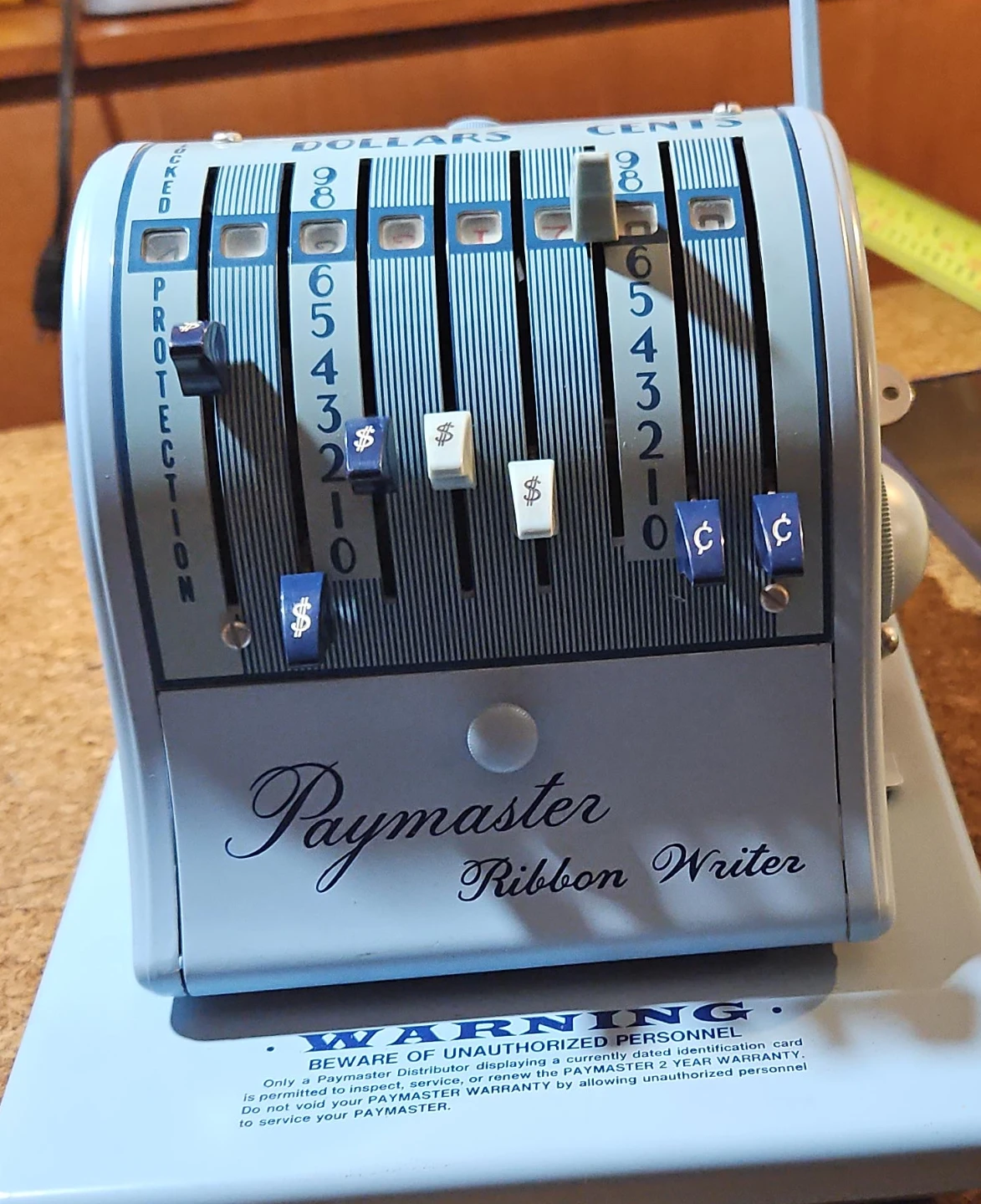 Paymaster Ribbon Writer Series 8000