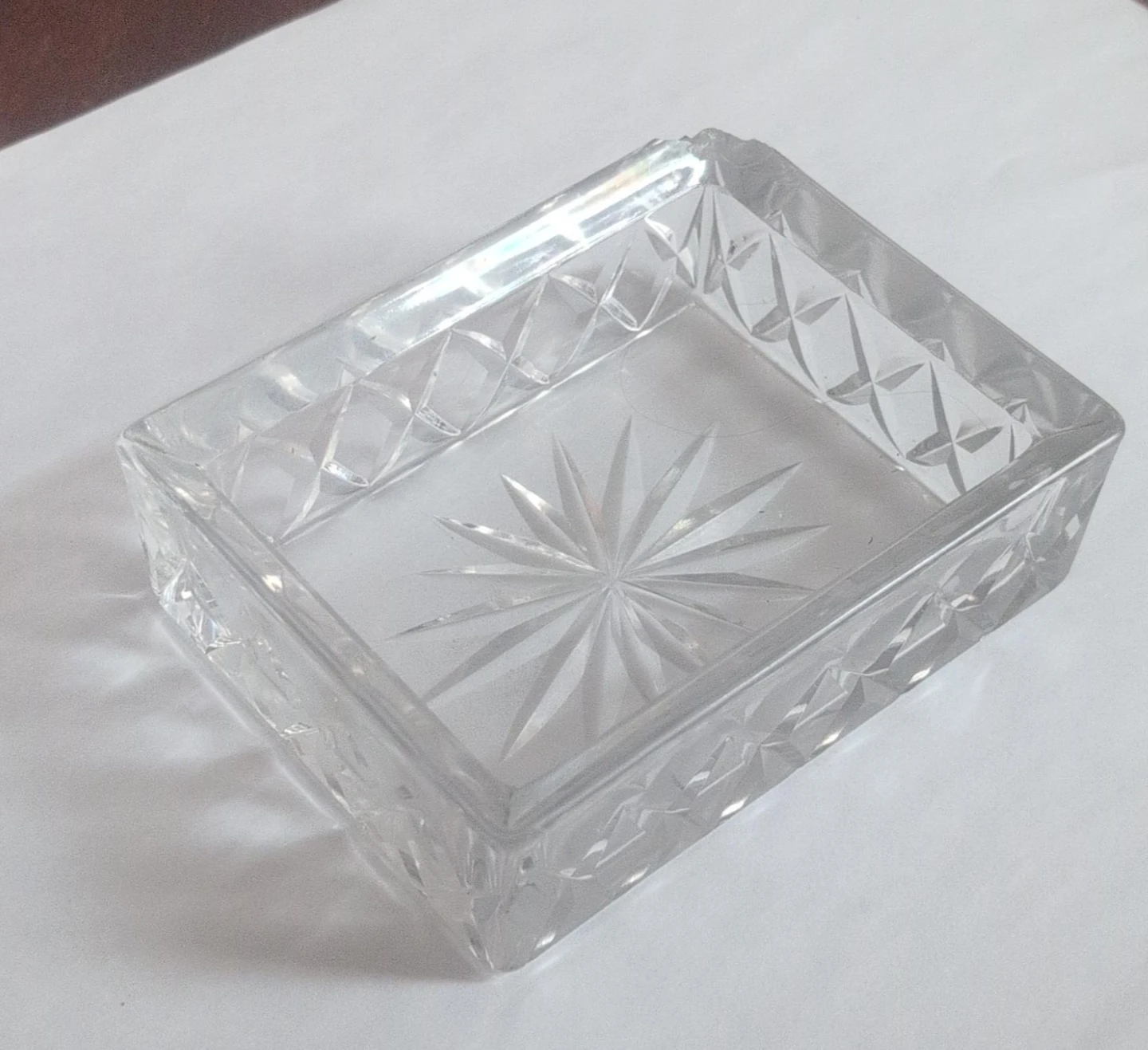 Cut Glass Crystal Trinket Dish