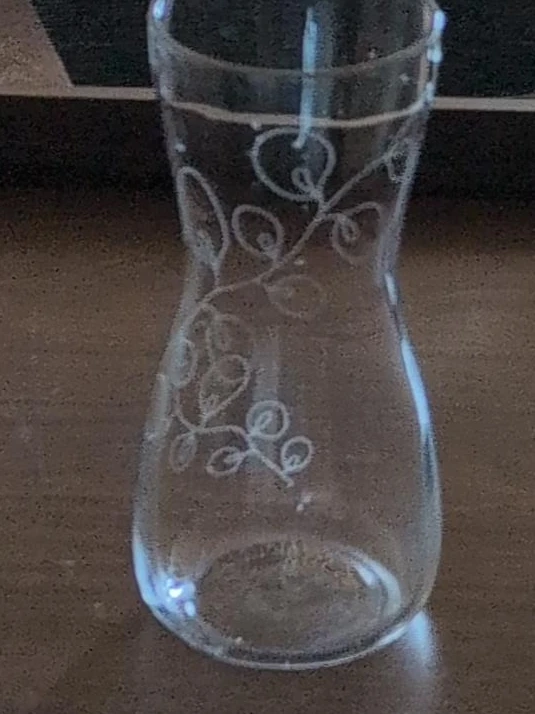Small decorative glass vase