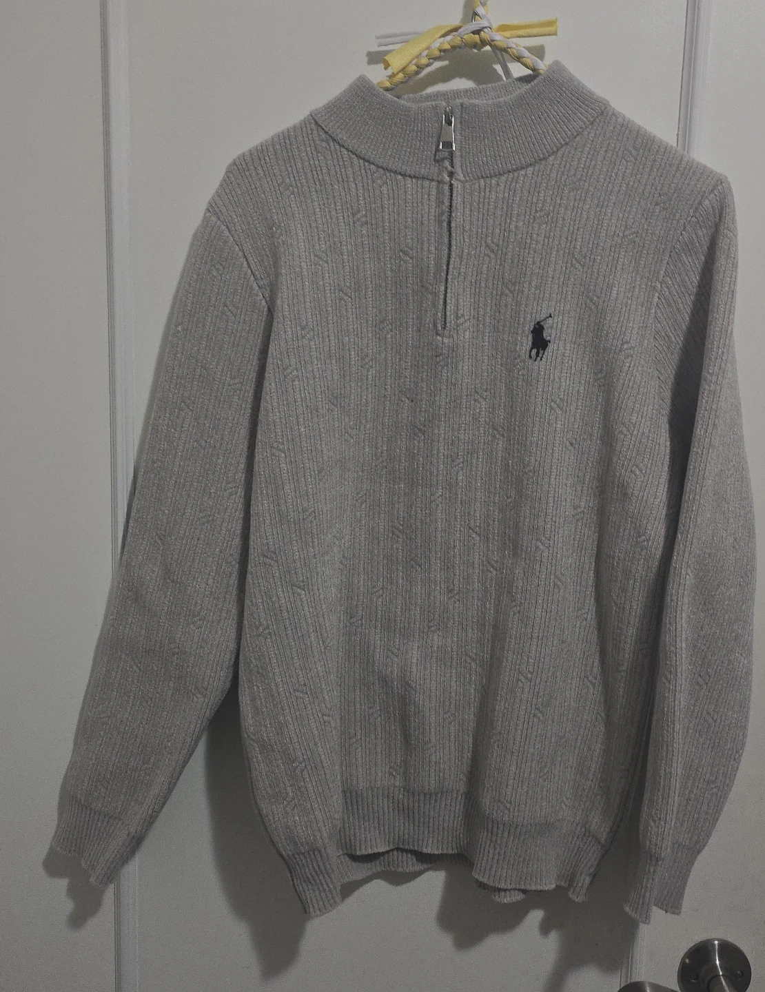 Polo Ralph Lauren Grey Quarter Zip Sweater