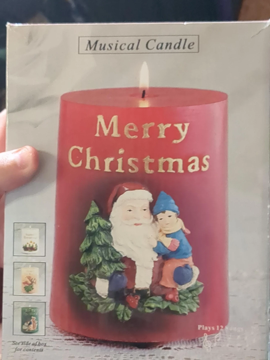 Musical Merry Christmas Candle