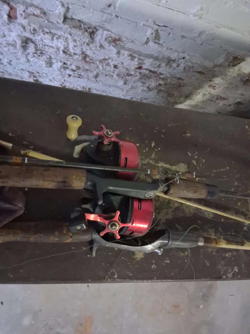 2 Vintage Fishing Rods with Reels