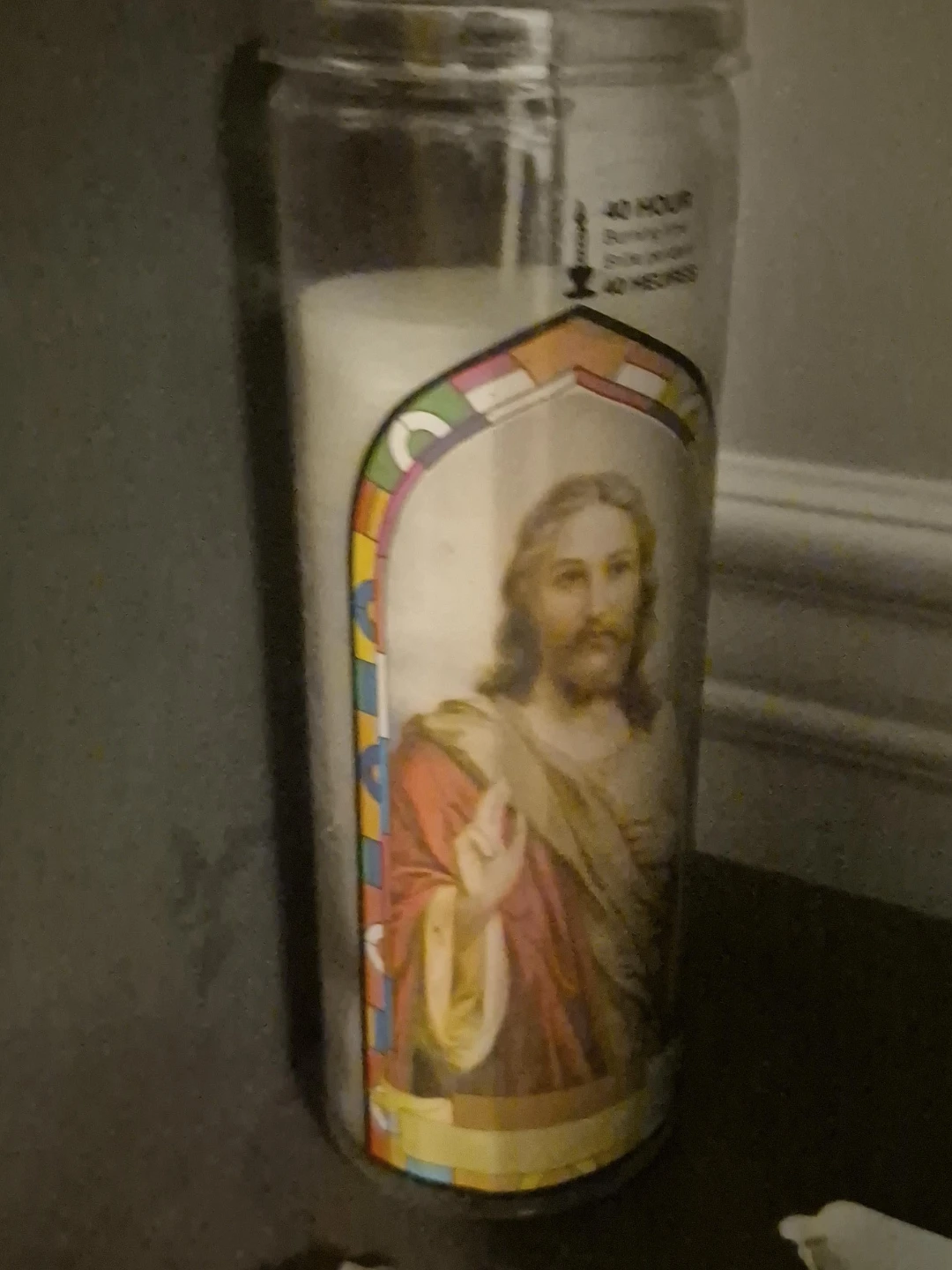 Jesus Portrait Prayer Candle