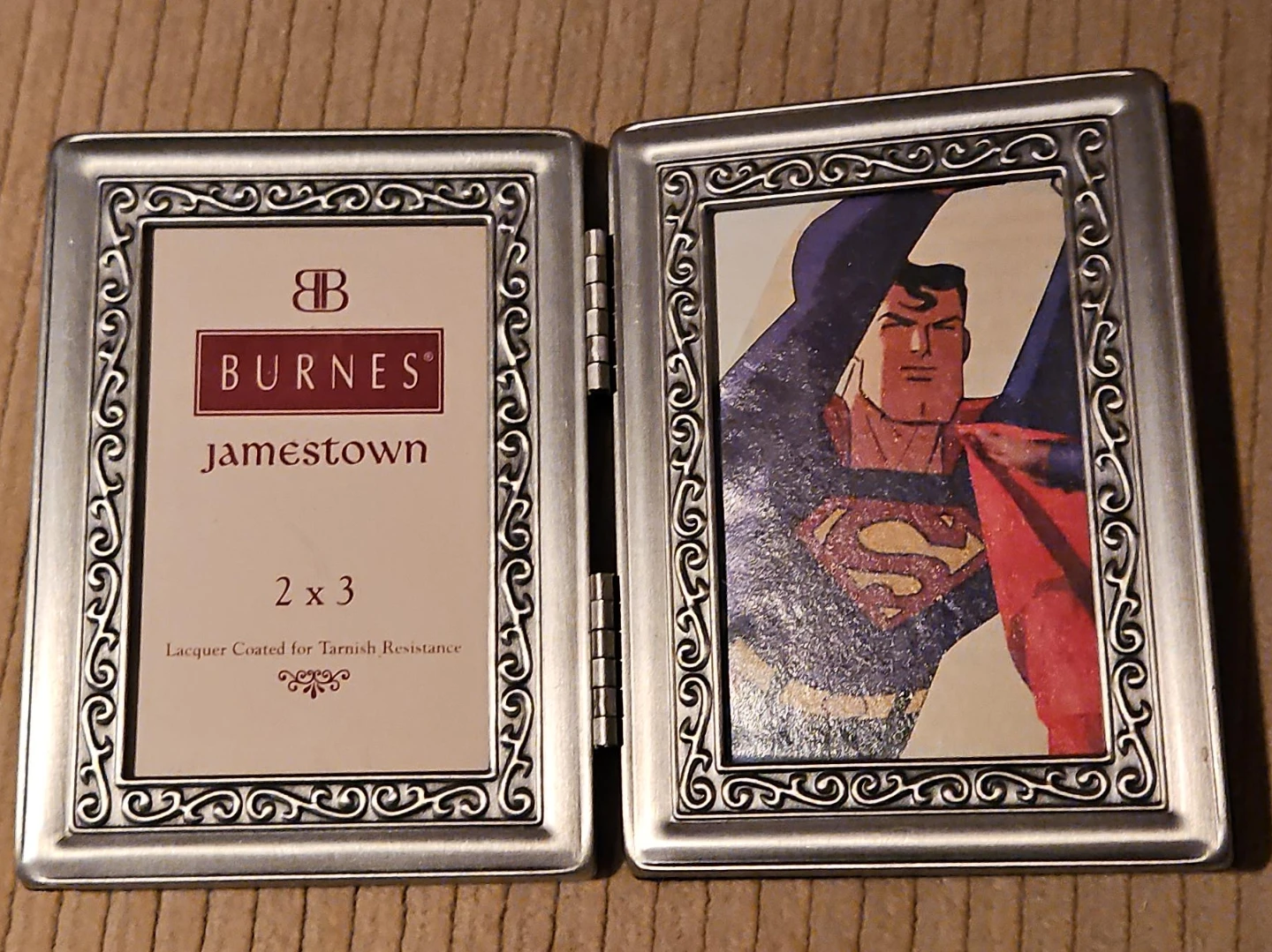 Burnes Jamestown Silver Tone Double Photo Frame