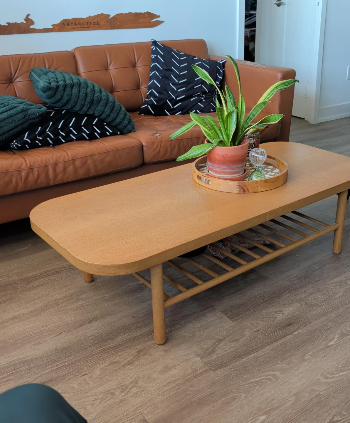 Wooden Coffee Table with Shelf