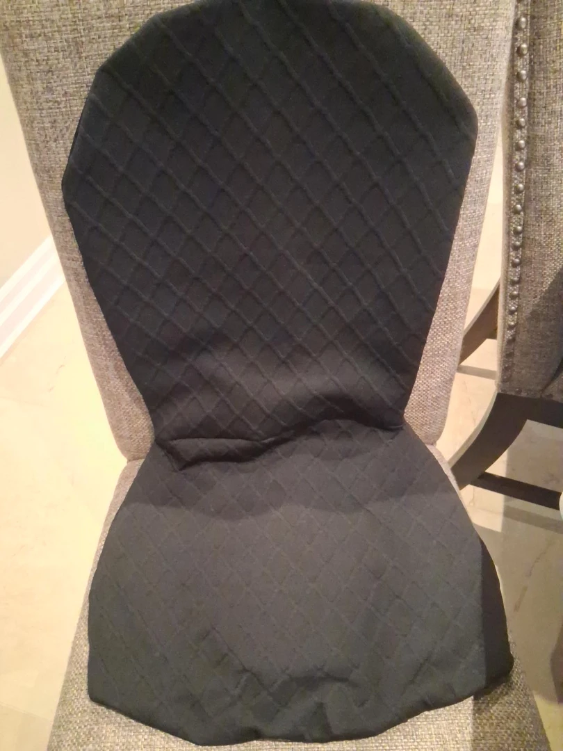 Black Quilted Chair Cover