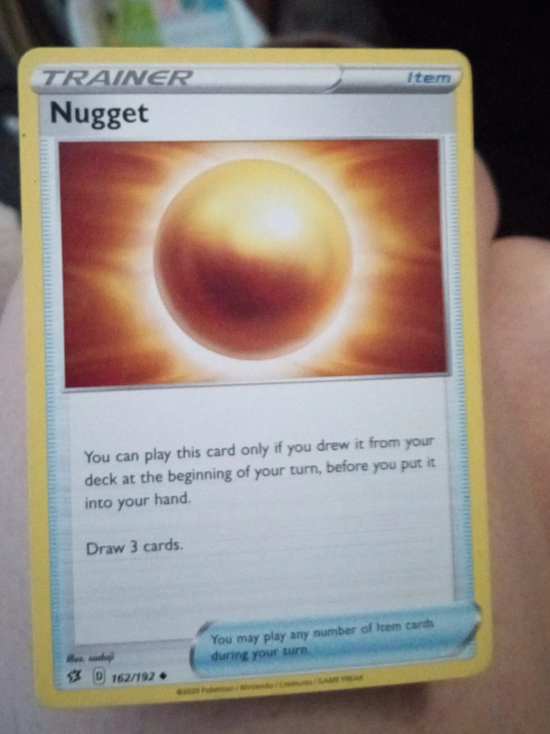 Pokemon TCG Nugget Trainer Card 162/192