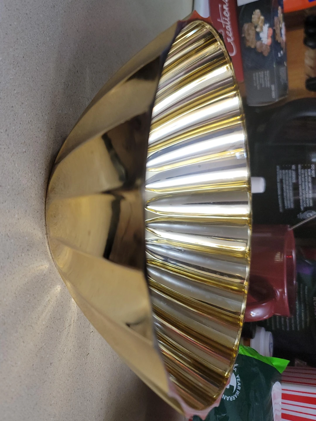 Gold Fluted Cake Pan
