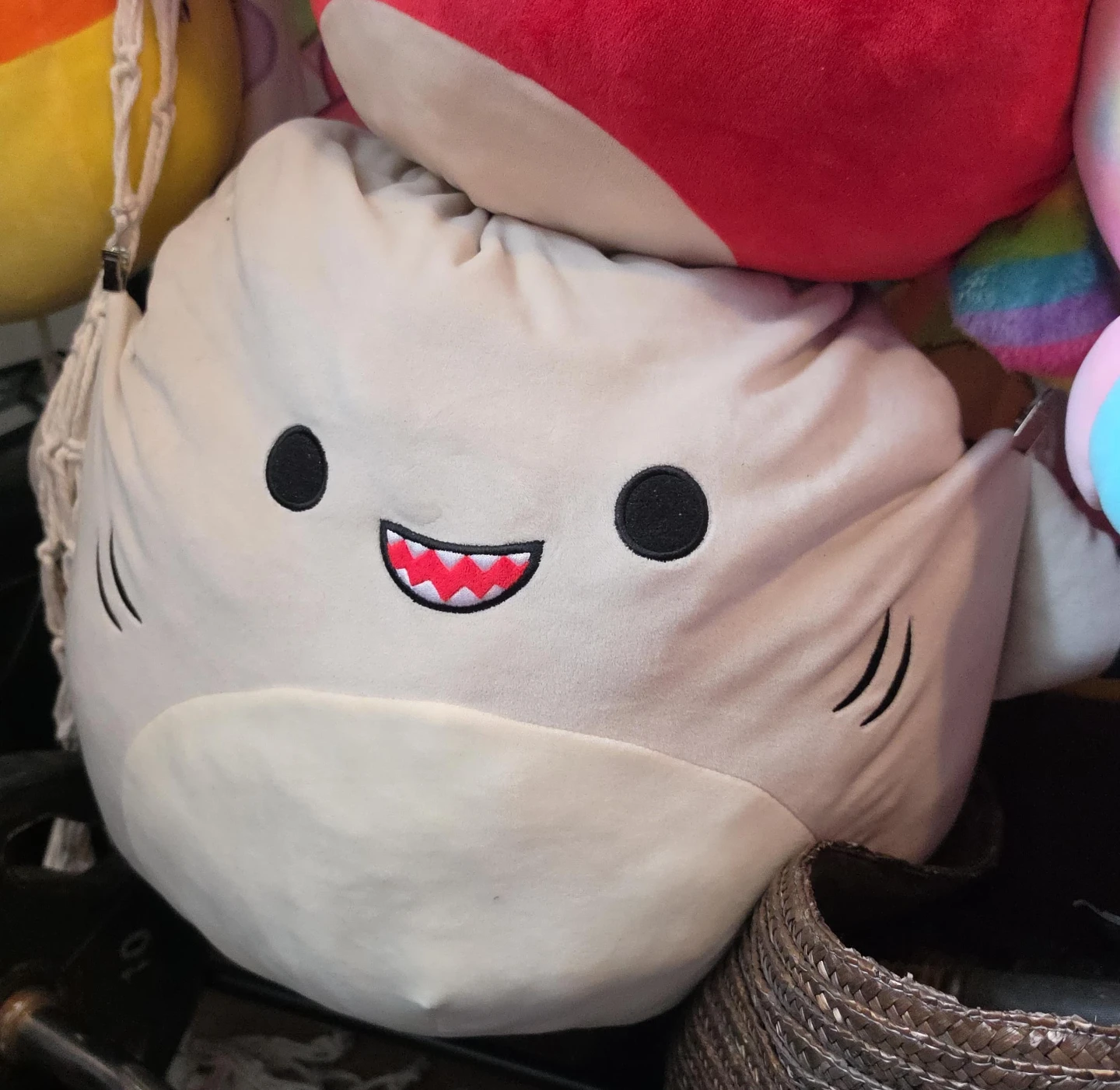 Squishmallow White Shark Plush Toy
