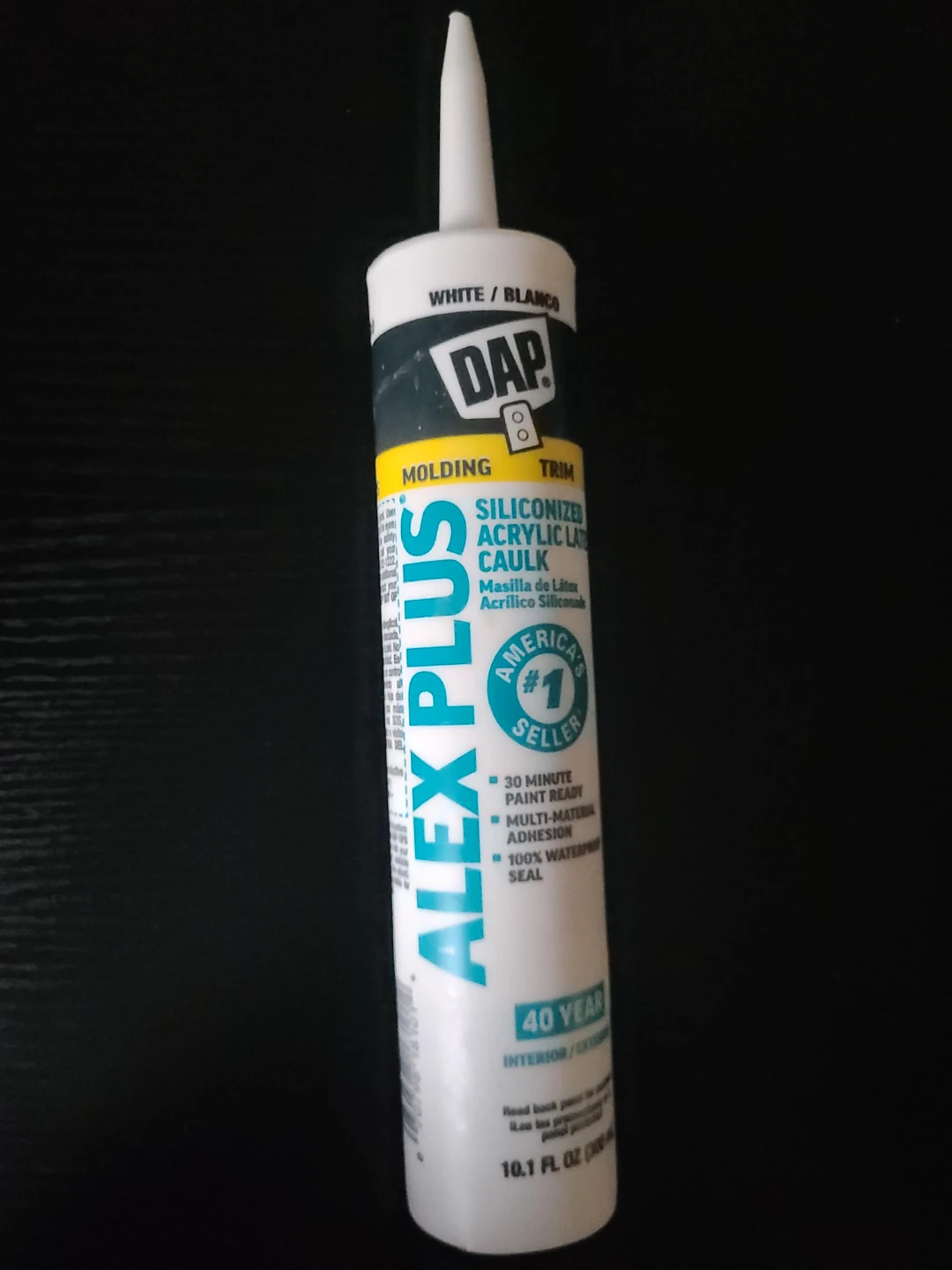 DAP Alex Plus Siliconeized Acrylic Latex Caulk - White, 10.1 oz