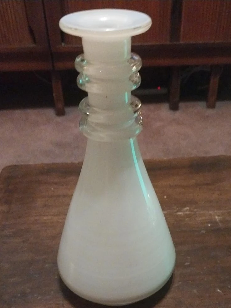 Opaque White Glass Bud Vase