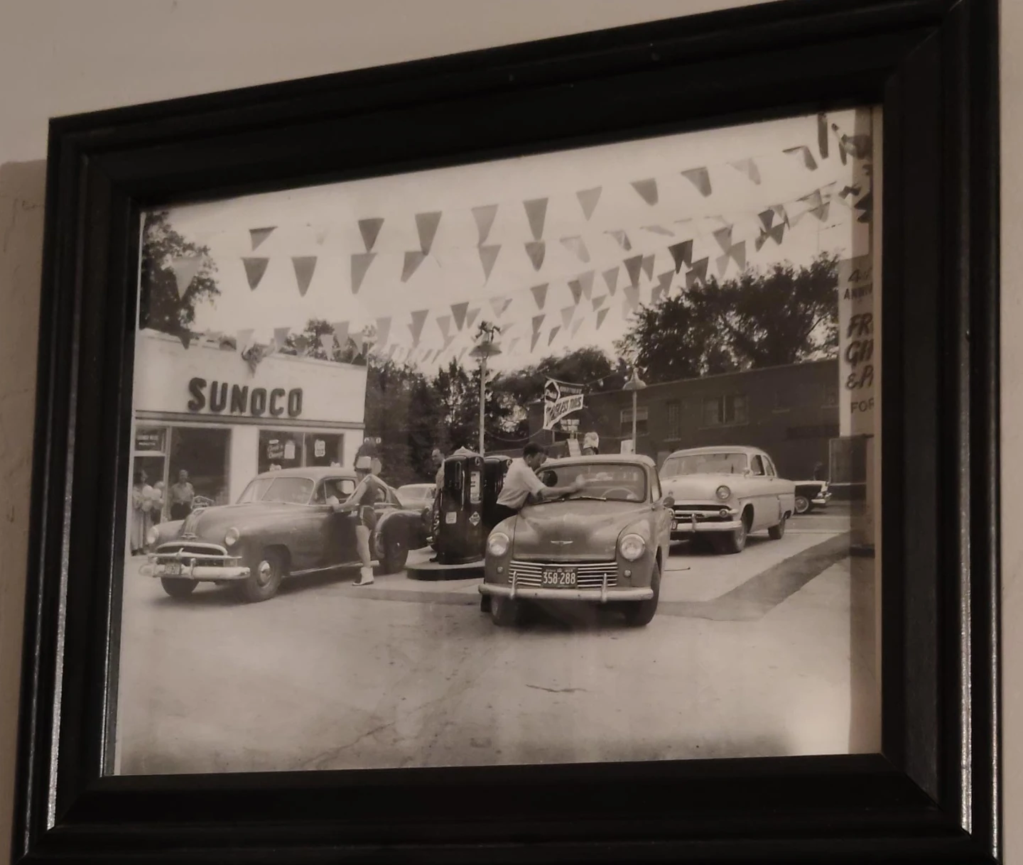 Vintage Sunoco Gas Station Photograph 1957ish