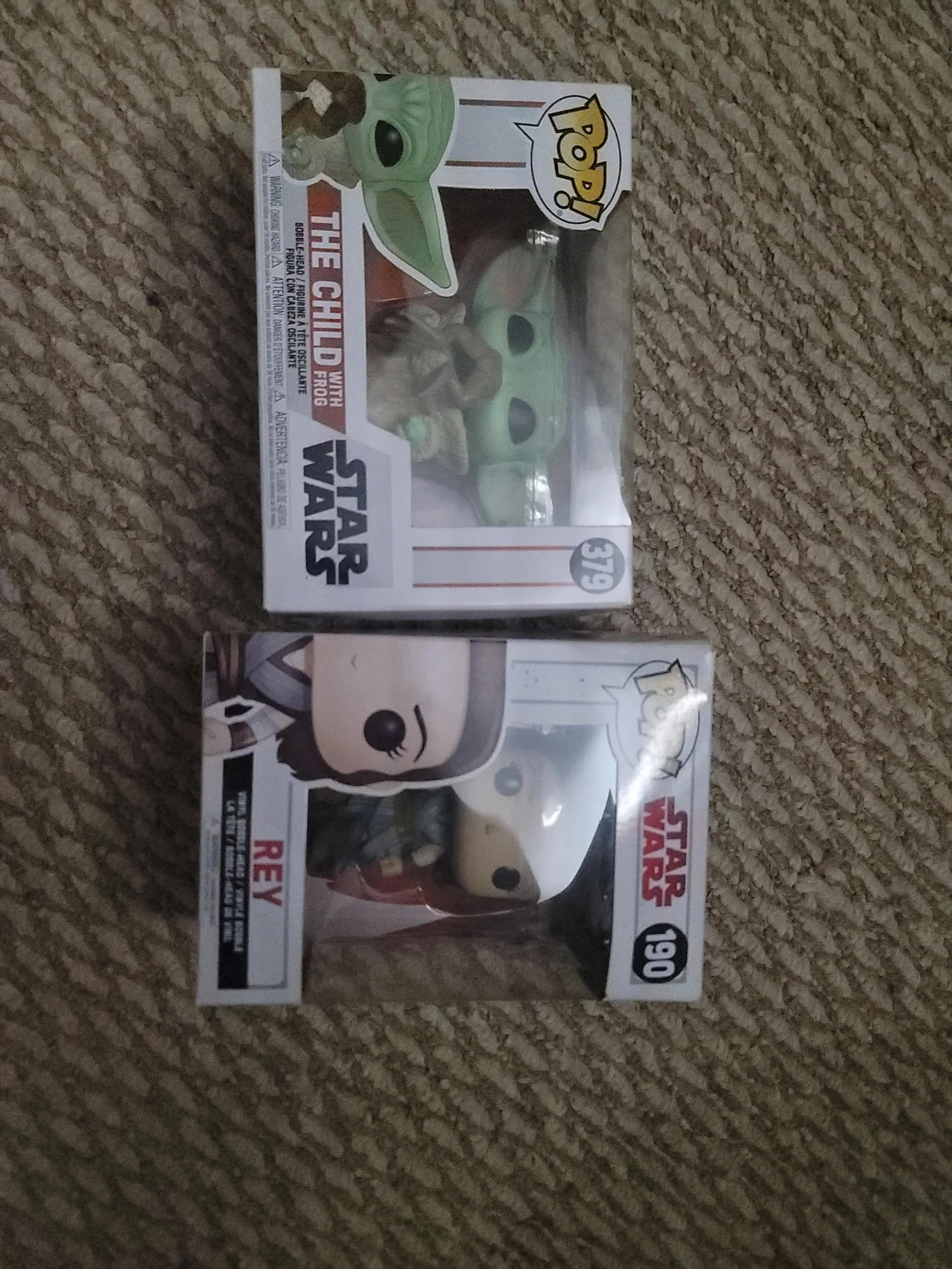 Funko Pop! Star Wars The Child with Frog & Rey Figures